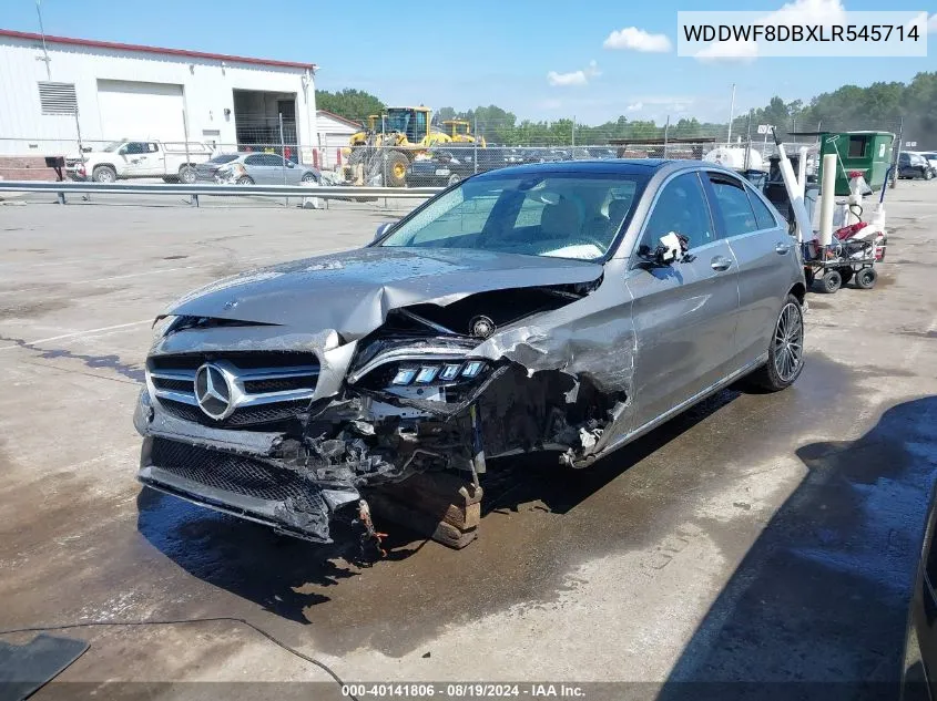 2020 Mercedes-Benz C 300 VIN: WDDWF8DBXLR545714 Lot: 40141806