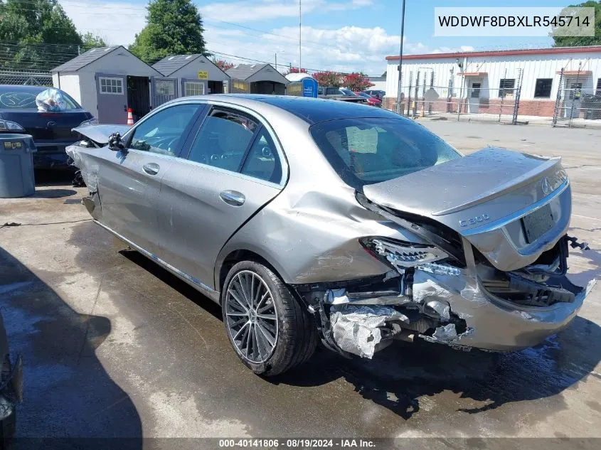 2020 Mercedes-Benz C 300 VIN: WDDWF8DBXLR545714 Lot: 40141806