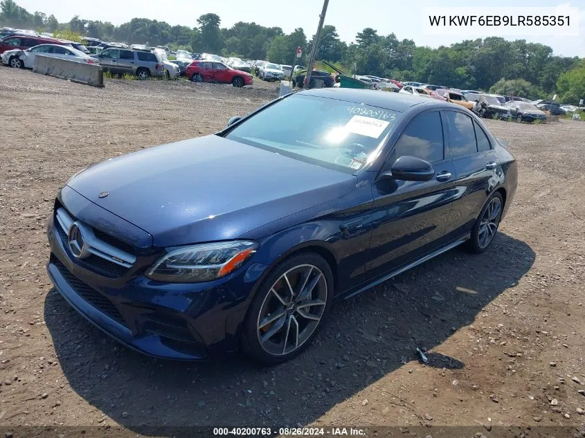 2020 Mercedes-Benz Amg C 43 4Matic VIN: W1KWF6EB9LR585351 Lot: 40200763