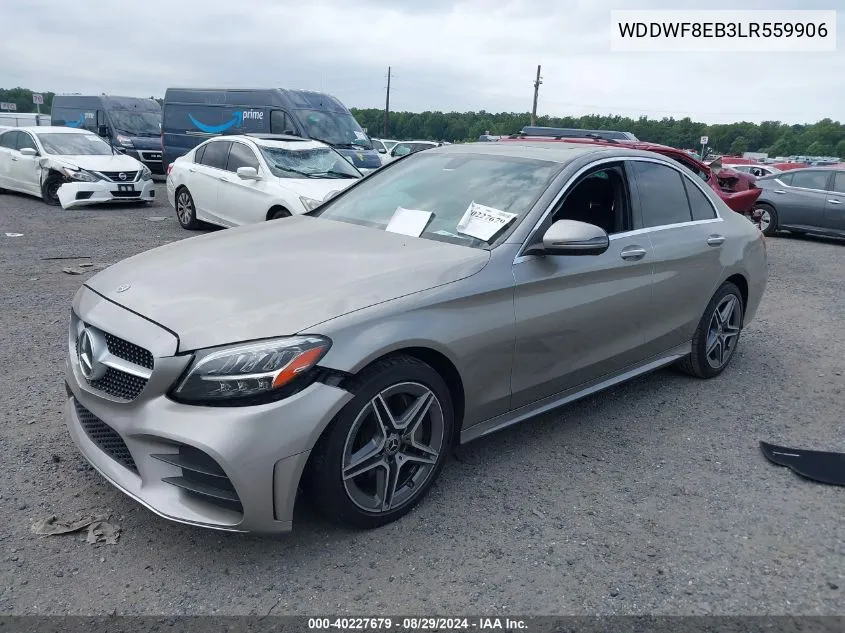 2020 Mercedes-Benz C 300 4Matic VIN: WDDWF8EB3LR559906 Lot: 40227679