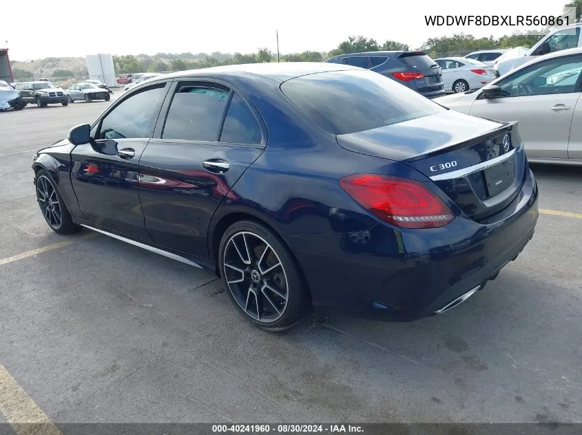 2020 Mercedes-Benz C 300 VIN: WDDWF8DBXLR560861 Lot: 40241960