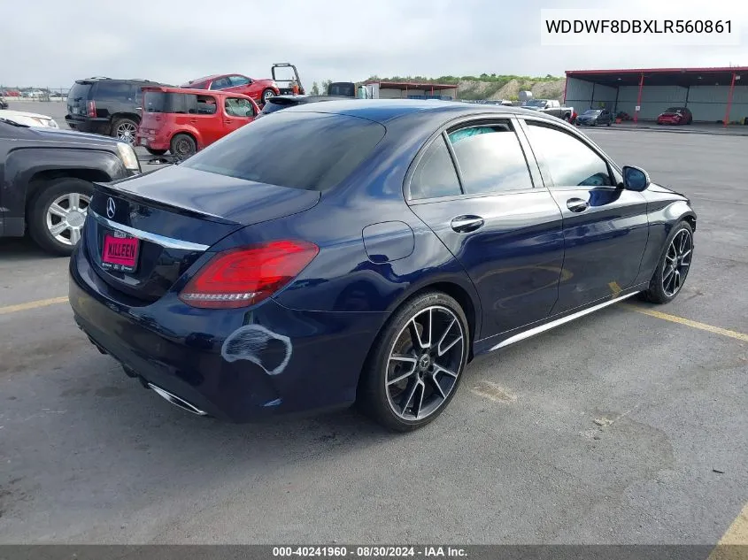 2020 Mercedes-Benz C 300 VIN: WDDWF8DBXLR560861 Lot: 40241960