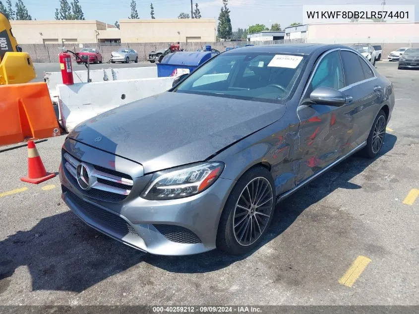 2020 Mercedes-Benz C 300 VIN: W1KWF8DB2LR574401 Lot: 40259212