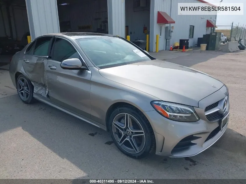 2020 Mercedes-Benz C 300 4Matic VIN: W1KWF8EB5LR581504 Lot: 40311495