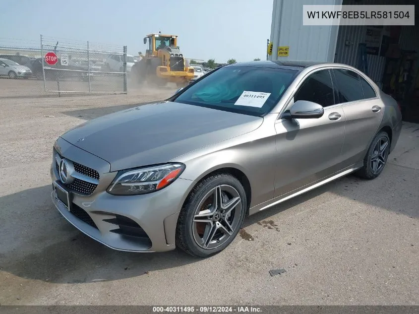 2020 Mercedes-Benz C 300 4Matic VIN: W1KWF8EB5LR581504 Lot: 40311495