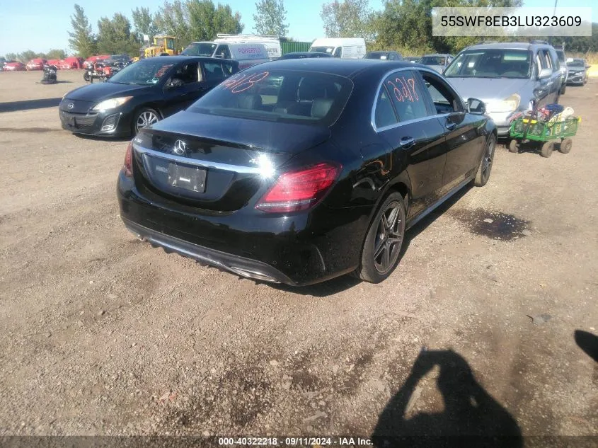 2020 Mercedes-Benz C 300 4Matic VIN: 55SWF8EB3LU323609 Lot: 40322218