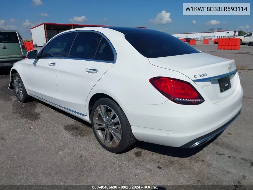 2020 Mercedes-Benz C 300 4Matic VIN: W1KWF8EB8LR593114 Lot: 40406690