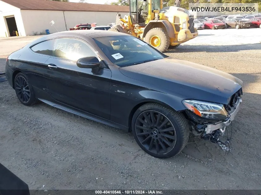 2020 Mercedes-Benz Amg C 43 4Matic VIN: WDDWJ6EB4LF943536 Lot: 40410546