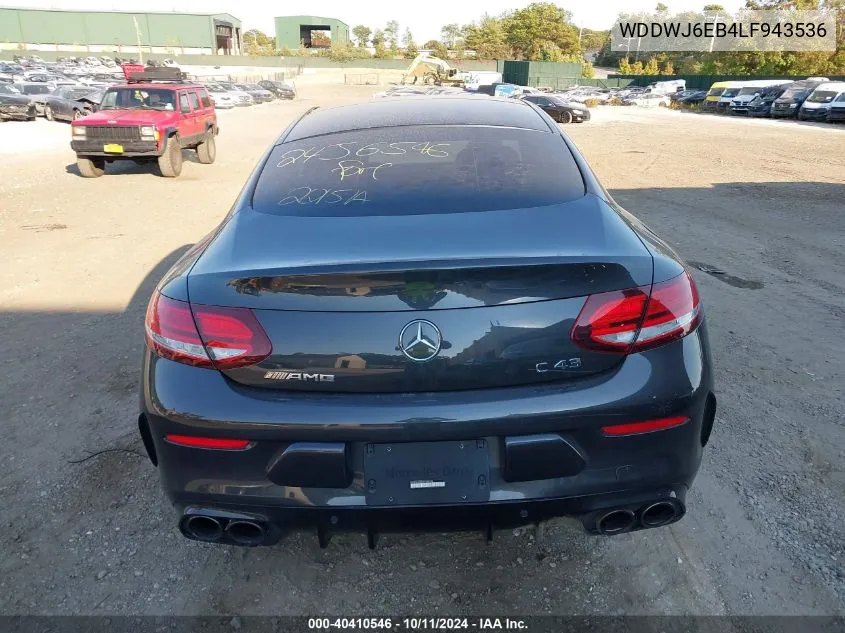 2020 Mercedes-Benz Amg C 43 4Matic VIN: WDDWJ6EB4LF943536 Lot: 40410546