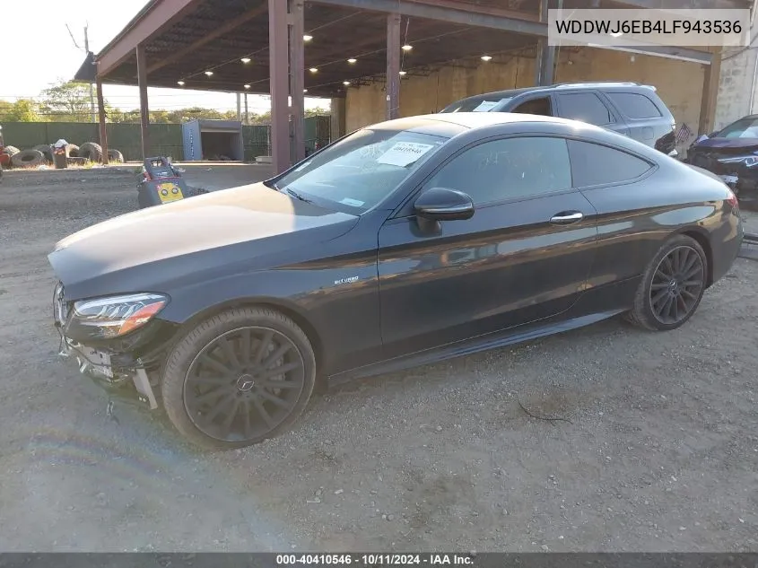 2020 Mercedes-Benz Amg C 43 4Matic VIN: WDDWJ6EB4LF943536 Lot: 40410546