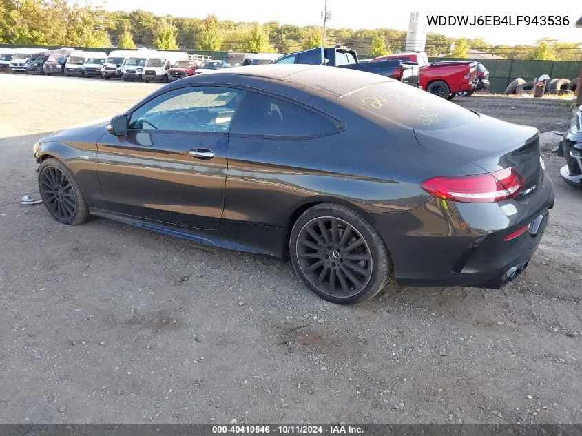 2020 Mercedes-Benz Amg C 43 4Matic VIN: WDDWJ6EB4LF943536 Lot: 40410546