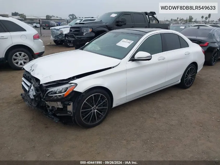 2020 Mercedes-Benz C 300 VIN: WDDWF8DB8LR549633 Lot: 40441990