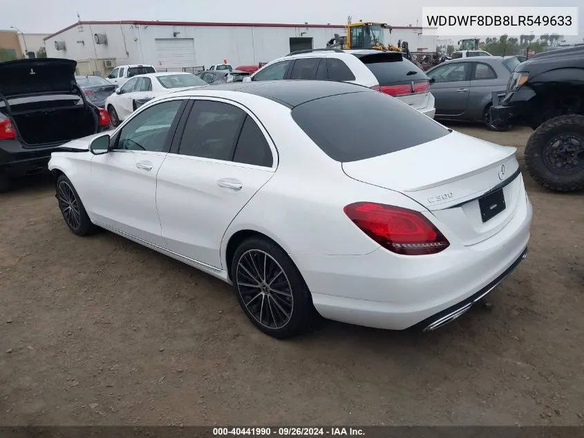 2020 Mercedes-Benz C 300 VIN: WDDWF8DB8LR549633 Lot: 40441990