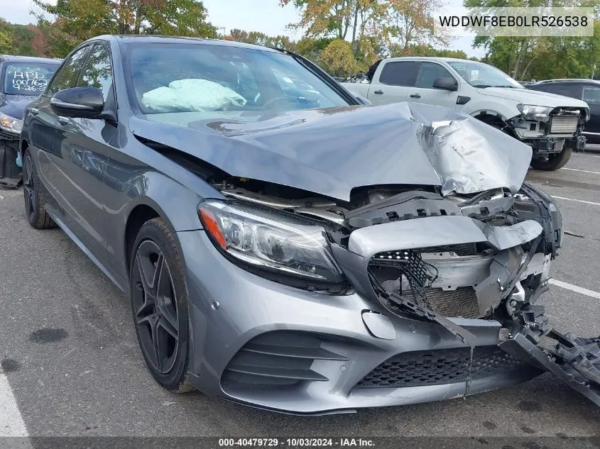 2020 Mercedes-Benz C 300 4Matic VIN: WDDWF8EB0LR526538 Lot: 40479729