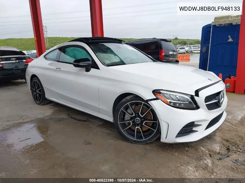 2020 Mercedes-Benz C 300 VIN: WDDWJ8DB0LF948133 Lot: 40522398