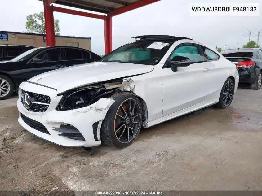 2020 Mercedes-Benz C 300 VIN: WDDWJ8DB0LF948133 Lot: 40522398