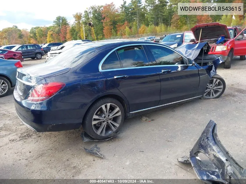 2020 Mercedes-Benz C 300 4Matic VIN: WDDWF8EB0LR543615 Lot: 40547483