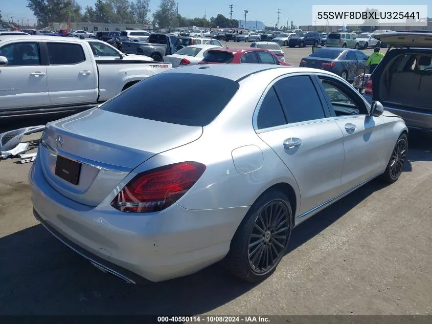 2020 Mercedes-Benz C 300 VIN: 55SWF8DBXLU325441 Lot: 40550114