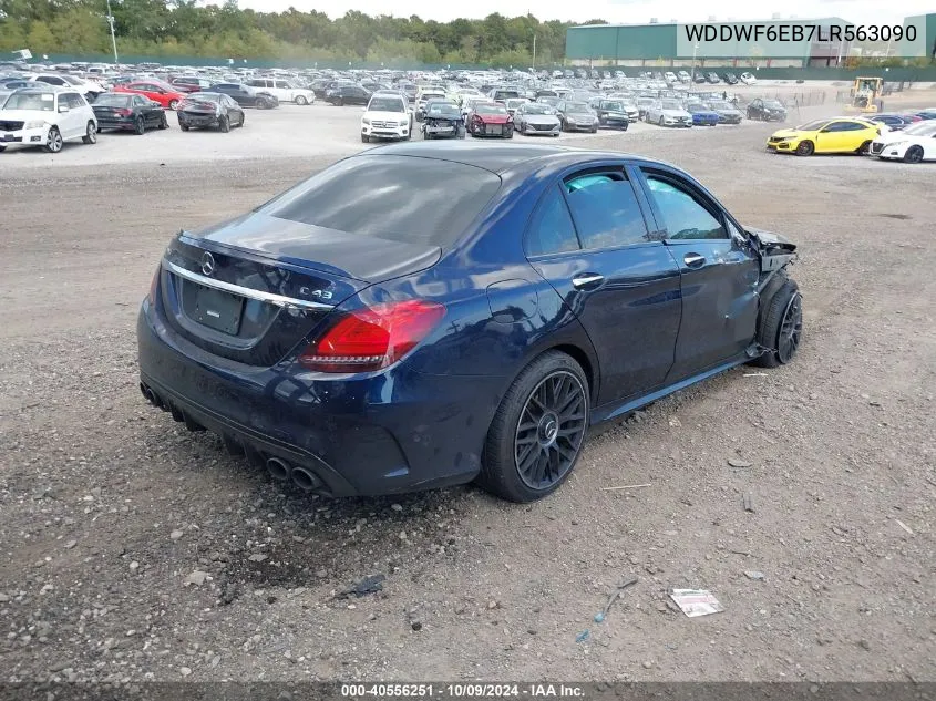 2020 Mercedes-Benz C 43 Amg VIN: WDDWF6EB7LR563090 Lot: 40556251