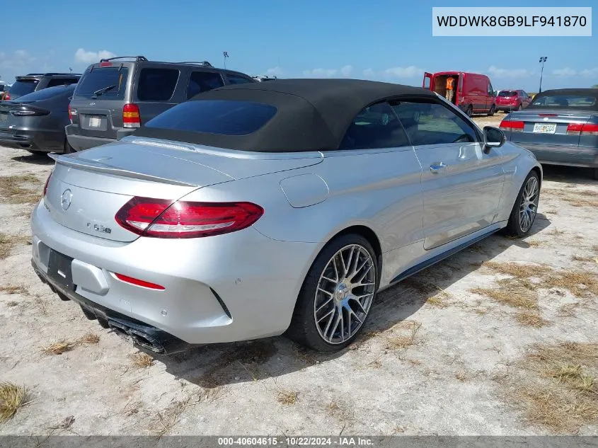 2020 Mercedes-Benz Amg C 63 VIN: WDDWK8GB9LF941870 Lot: 40604615