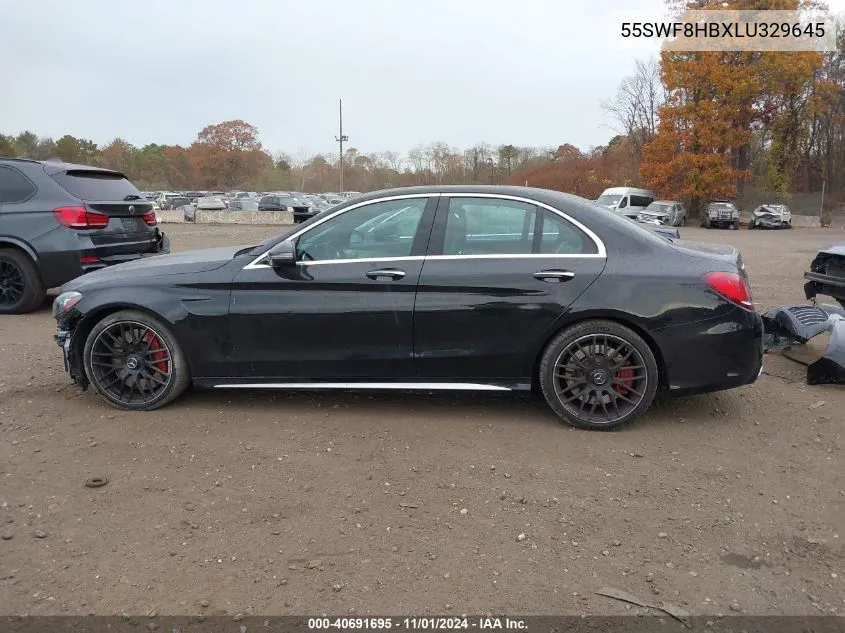 2020 Mercedes-Benz Amg C 63 S VIN: 55SWF8HBXLU329645 Lot: 40691695