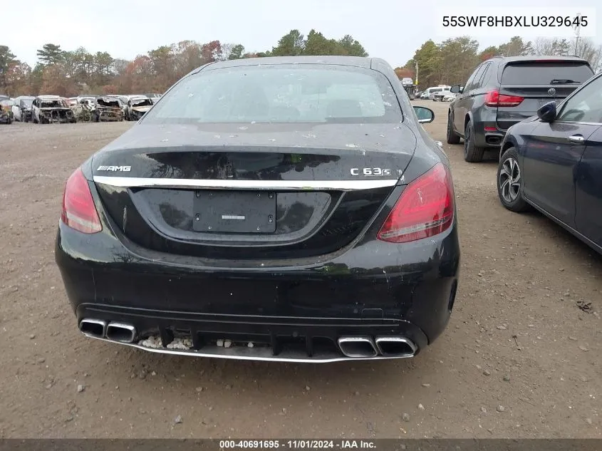 2020 Mercedes-Benz Amg C 63 S VIN: 55SWF8HBXLU329645 Lot: 40691695