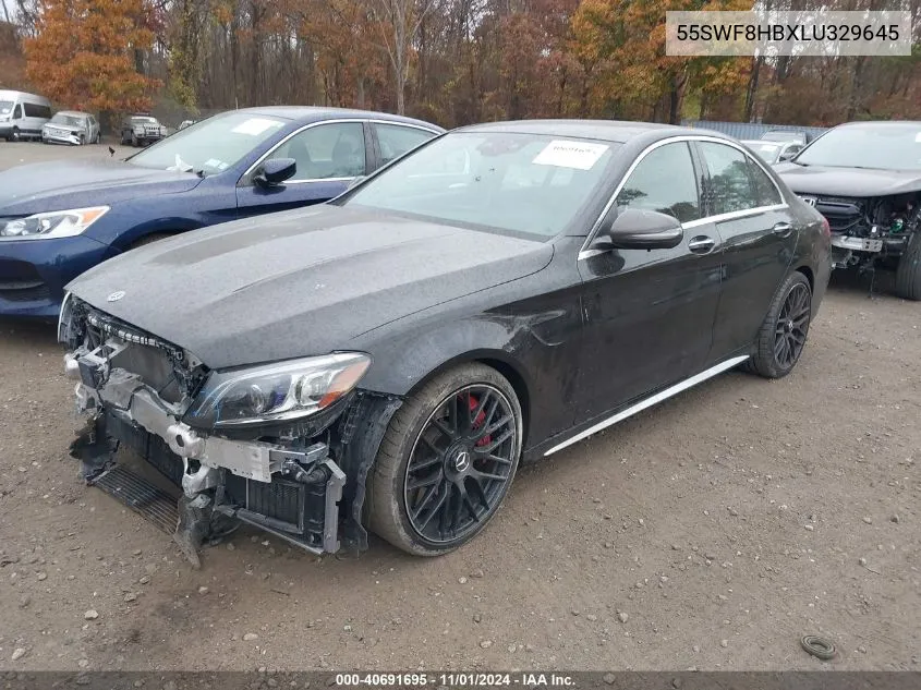 2020 Mercedes-Benz Amg C 63 S VIN: 55SWF8HBXLU329645 Lot: 40691695