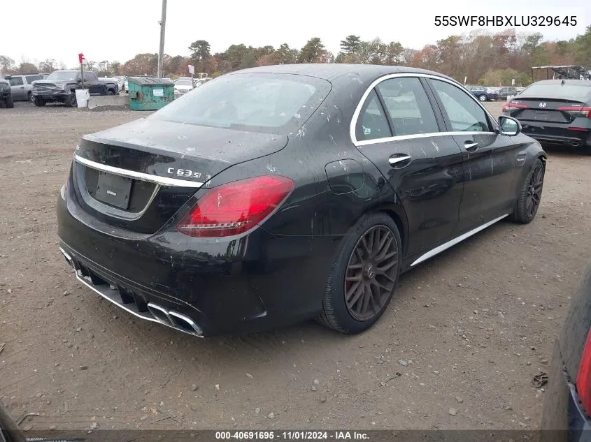 2020 Mercedes-Benz Amg C 63 S VIN: 55SWF8HBXLU329645 Lot: 40691695