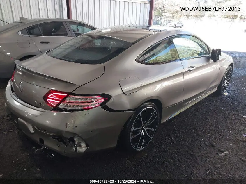 2020 Mercedes-Benz Amg C 43 4Matic VIN: WDDWJ6EB7LF972013 Lot: 40727429