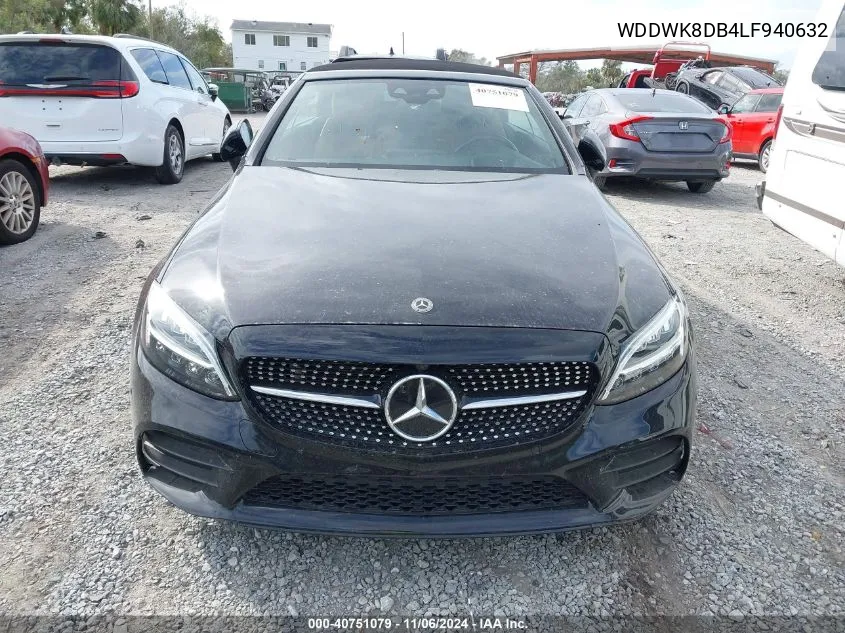 2020 Mercedes-Benz C 300 VIN: WDDWK8DB4LF940632 Lot: 40751079