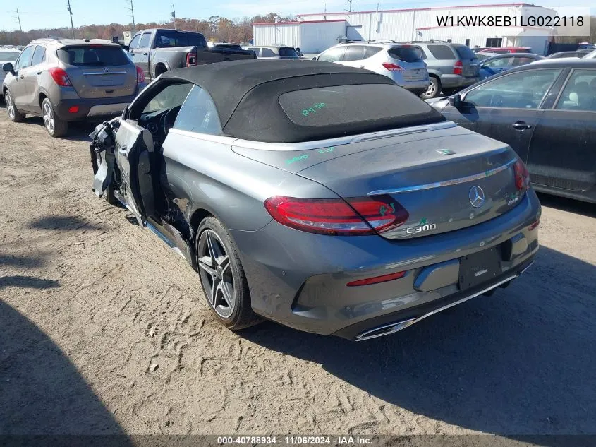 2020 Mercedes-Benz C 300 4Matic VIN: W1KWK8EB1LG022118 Lot: 40788934