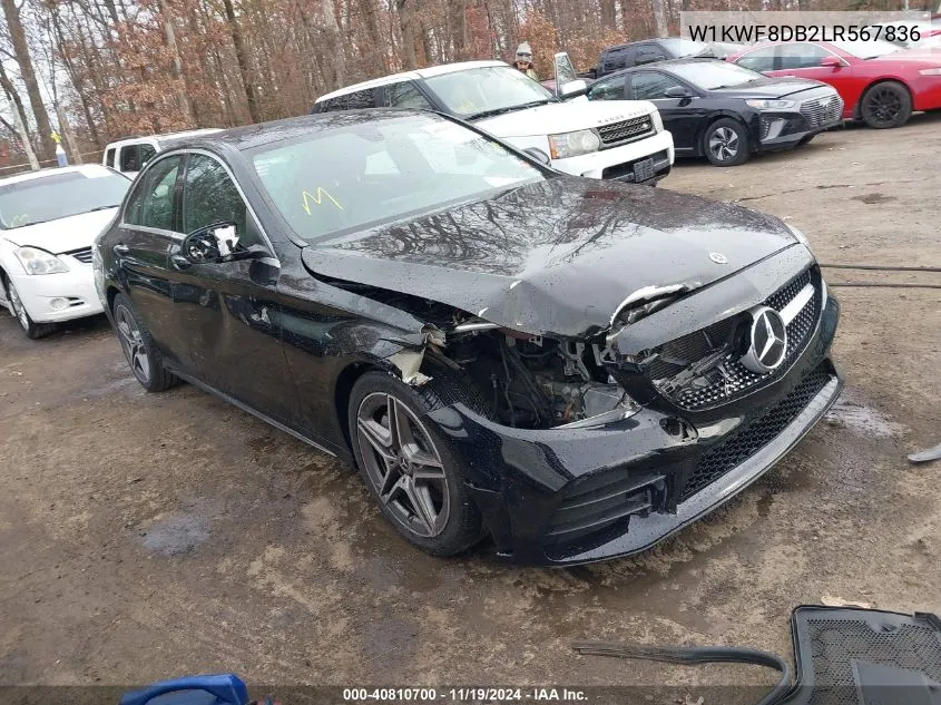 2020 Mercedes-Benz C 300 VIN: W1KWF8DB2LR567836 Lot: 40810700