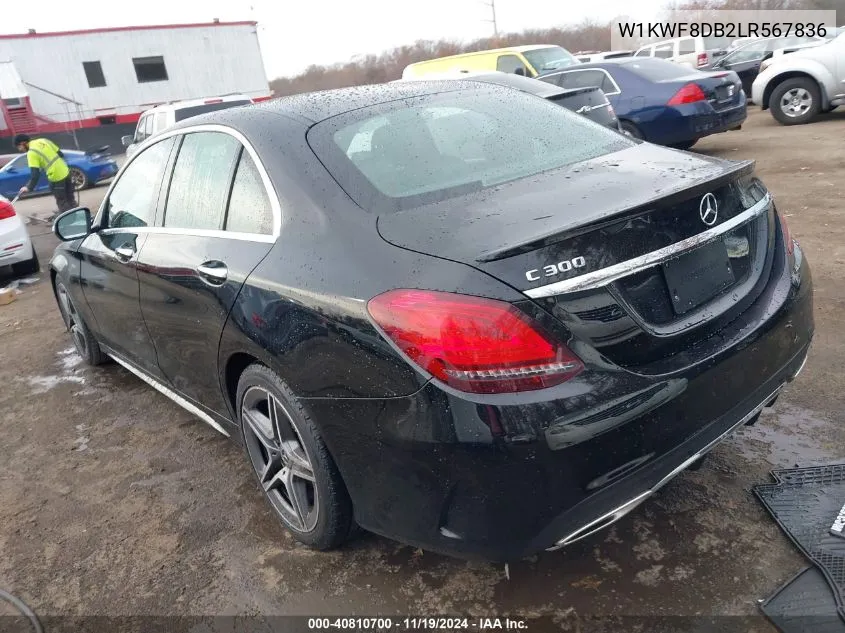 2020 Mercedes-Benz C 300 VIN: W1KWF8DB2LR567836 Lot: 40810700