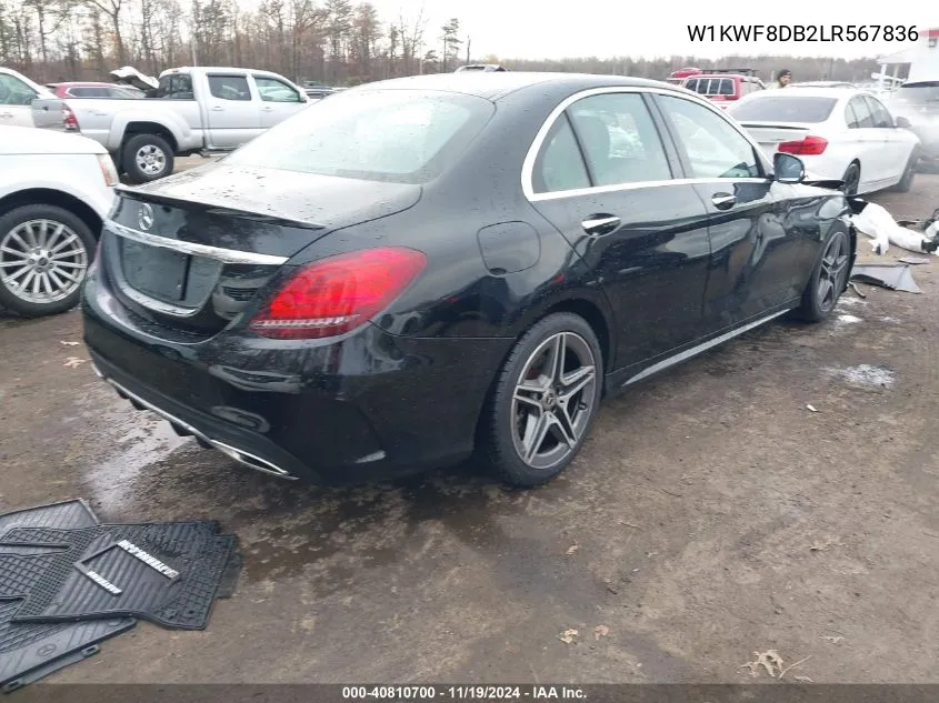 2020 Mercedes-Benz C 300 VIN: W1KWF8DB2LR567836 Lot: 40810700