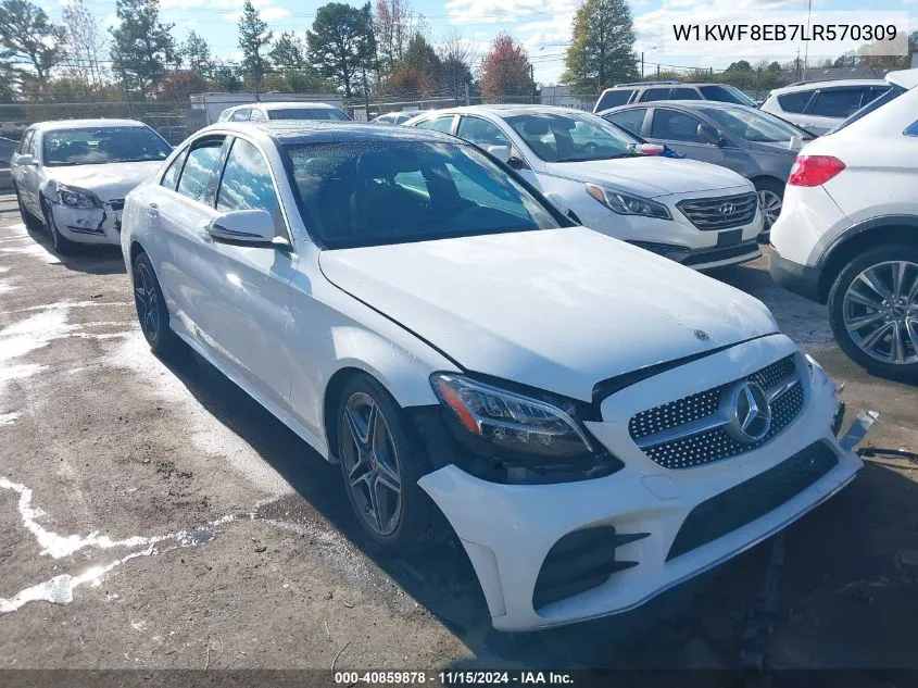 2020 Mercedes-Benz C 300 4Matic VIN: W1KWF8EB7LR570309 Lot: 40859878