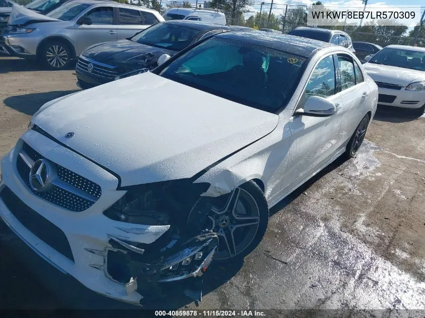 2020 Mercedes-Benz C 300 4Matic VIN: W1KWF8EB7LR570309 Lot: 40859878