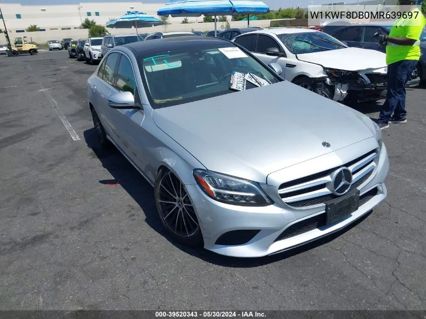 2021 Mercedes-Benz C 300 Sedan VIN: W1KWF8DB0MR639697 Lot: 39520343