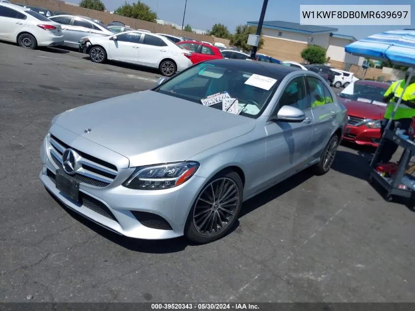 2021 Mercedes-Benz C 300 Sedan VIN: W1KWF8DB0MR639697 Lot: 39520343