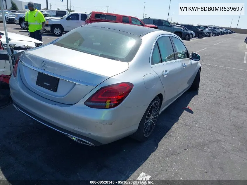 2021 Mercedes-Benz C 300 Sedan VIN: W1KWF8DB0MR639697 Lot: 39520343