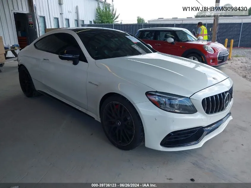 2021 Mercedes-Benz Amg C 63 S VIN: W1KWJ8HB9MG098430 Lot: 39736123