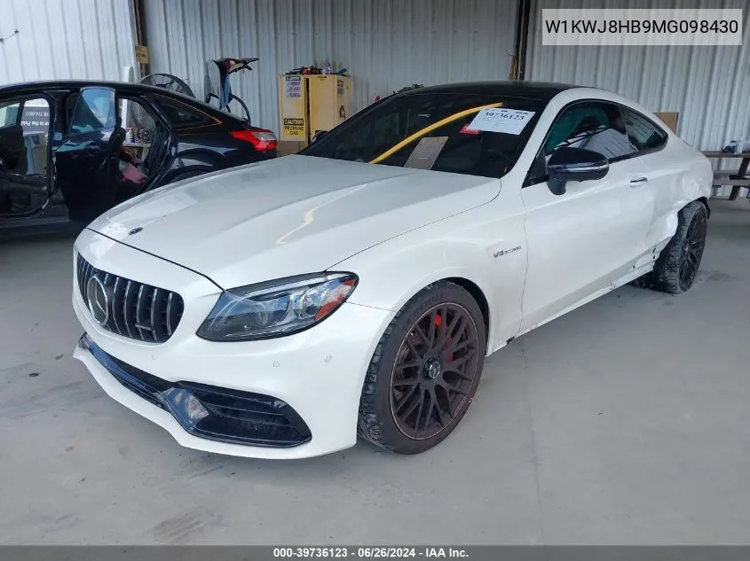 2021 Mercedes-Benz Amg C 63 S VIN: W1KWJ8HB9MG098430 Lot: 39736123