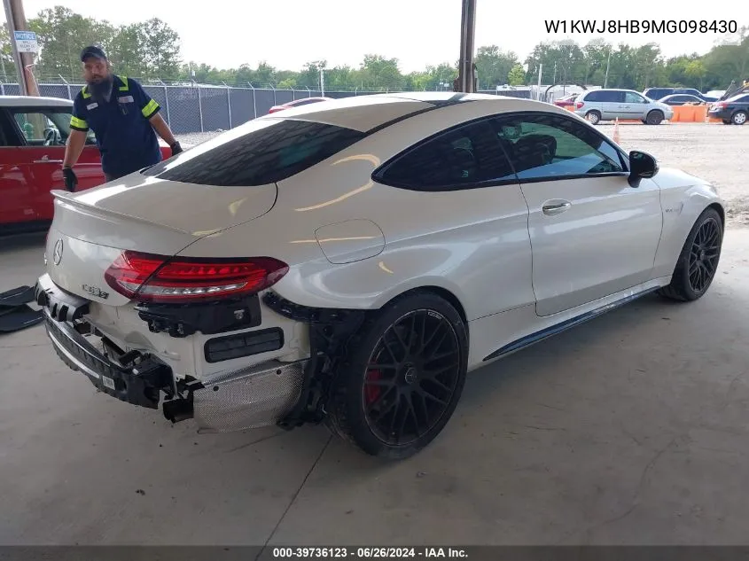 2021 Mercedes-Benz Amg C 63 S VIN: W1KWJ8HB9MG098430 Lot: 39736123