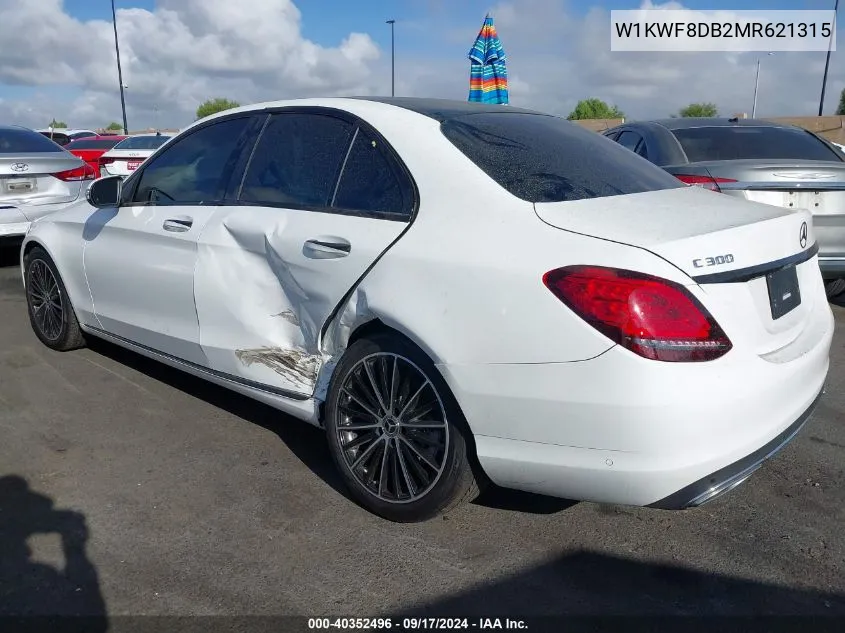 2021 Mercedes-Benz C 300 Sedan VIN: W1KWF8DB2MR621315 Lot: 40352496