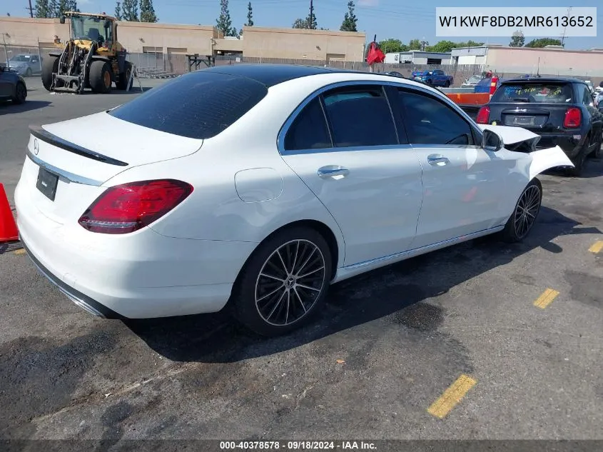 2021 Mercedes-Benz C 300 Sedan VIN: W1KWF8DB2MR613652 Lot: 40378578