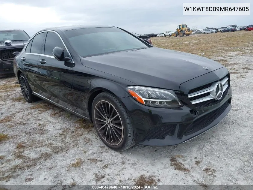 2021 Mercedes-Benz C 300 Sedan VIN: W1KWF8DB9MR647605 Lot: 40479640