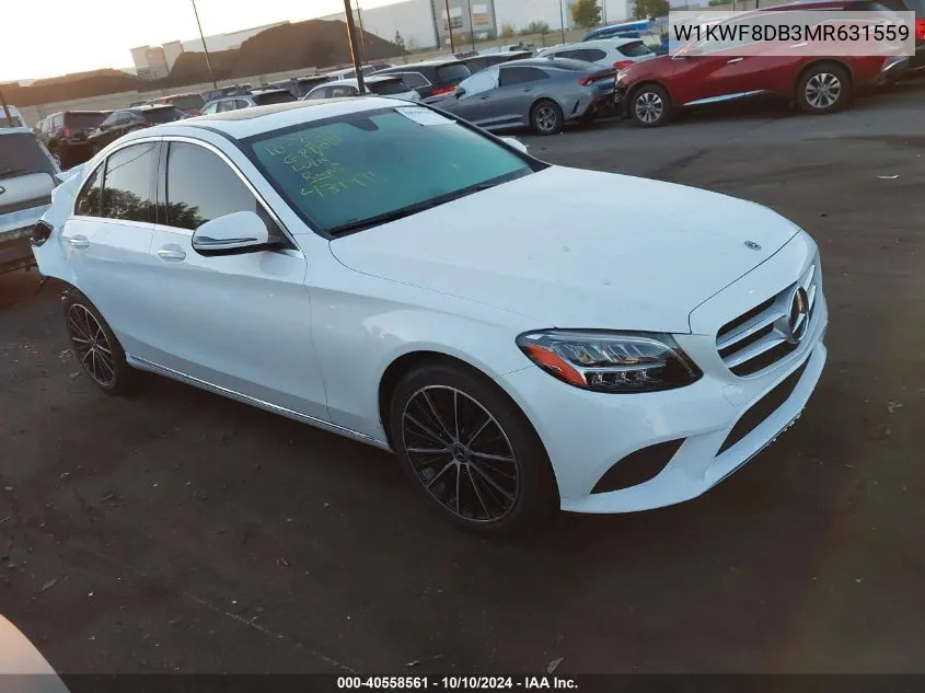 2021 Mercedes-Benz C 300 Sedan VIN: W1KWF8DB3MR631559 Lot: 40558561