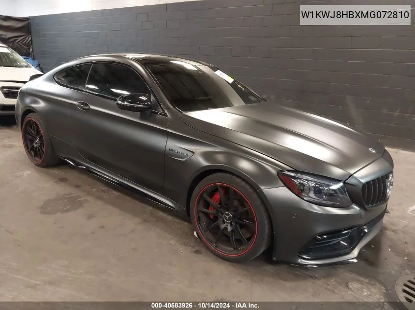 2021 Mercedes-Benz Amg C 63 S VIN: W1KWJ8HBXMG072810 Lot: 40583926