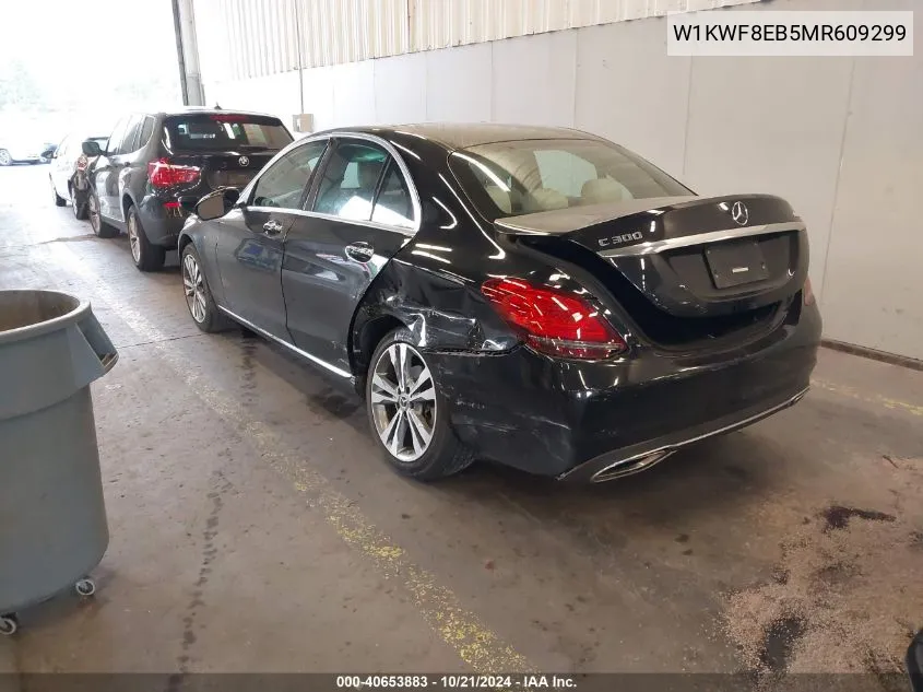 2021 Mercedes-Benz C 300 4Matic VIN: W1KWF8EB5MR609299 Lot: 40653883