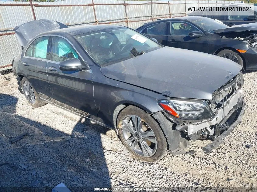 2021 Mercedes-Benz C 300 4Matic VIN: W1KWF8EB0MR610621 Lot: 40655897