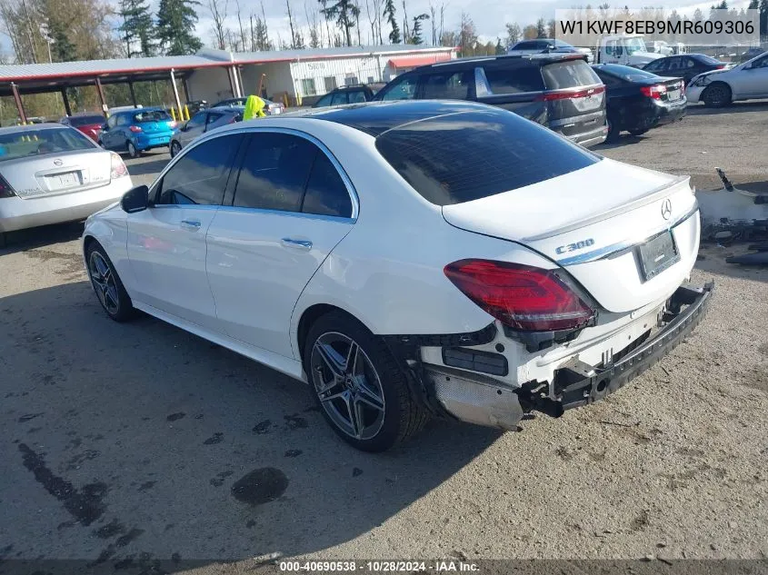 2021 Mercedes-Benz C 300 4Matic VIN: W1KWF8EB9MR609306 Lot: 40690538